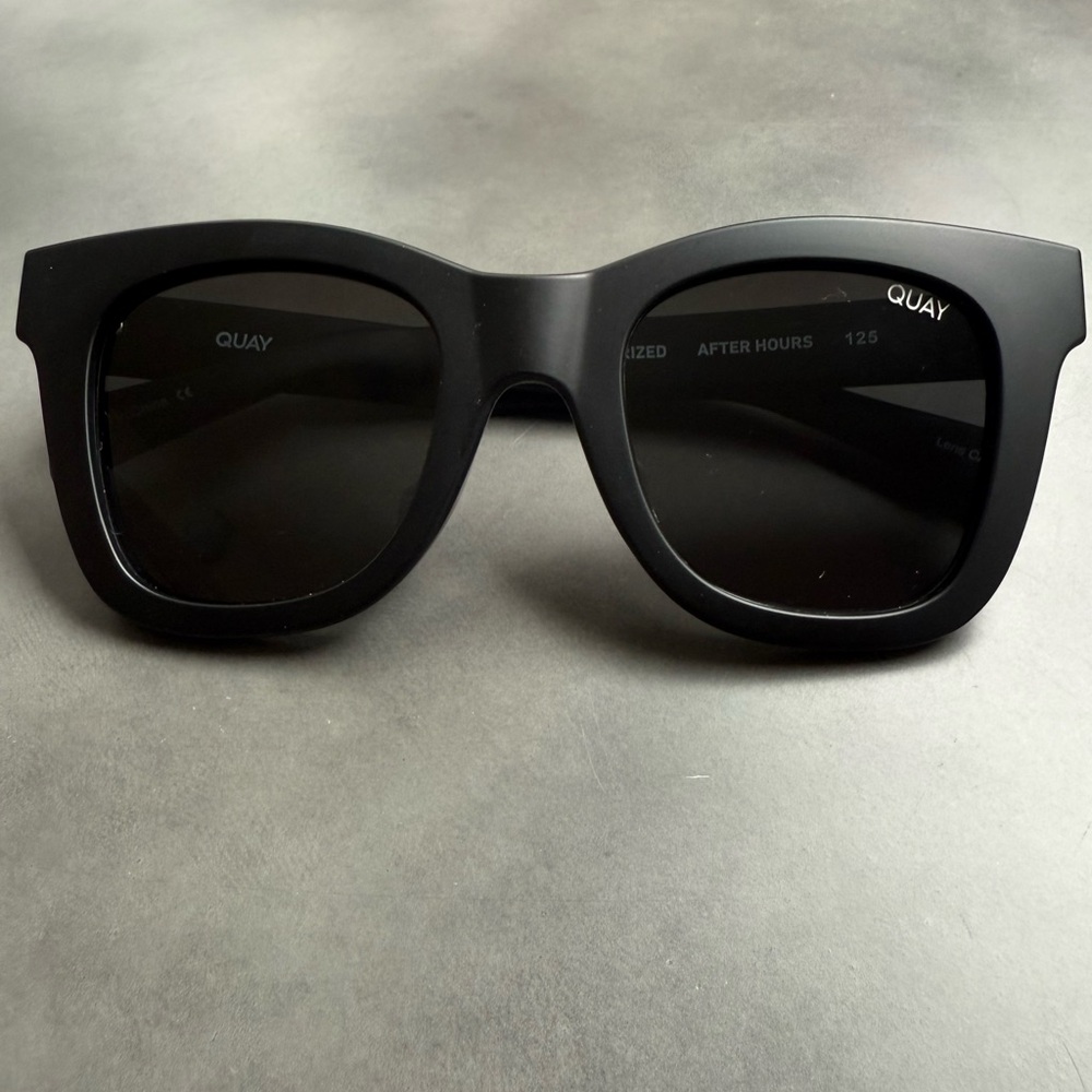 Quay “After Hours” Matte Black Sunglasses